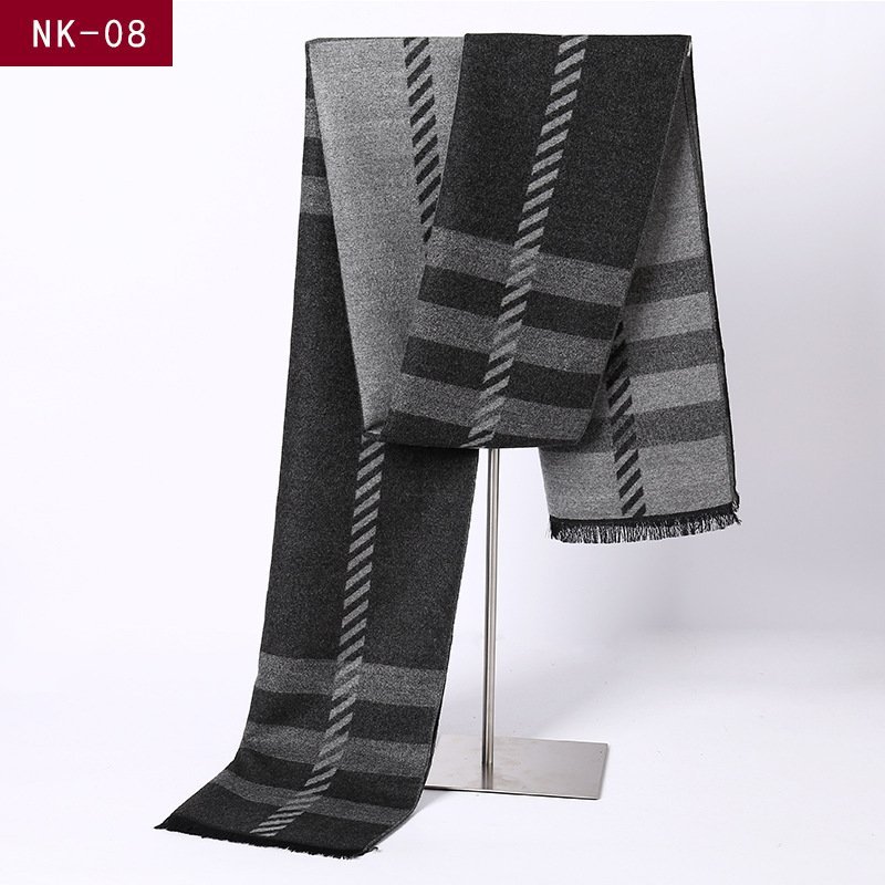 3cff7ec99b8658b6cd5a5227e7bdcc38-1.jpeg Men's Autumn and Winter Cashmere Scarf 5 Colors - Image 1