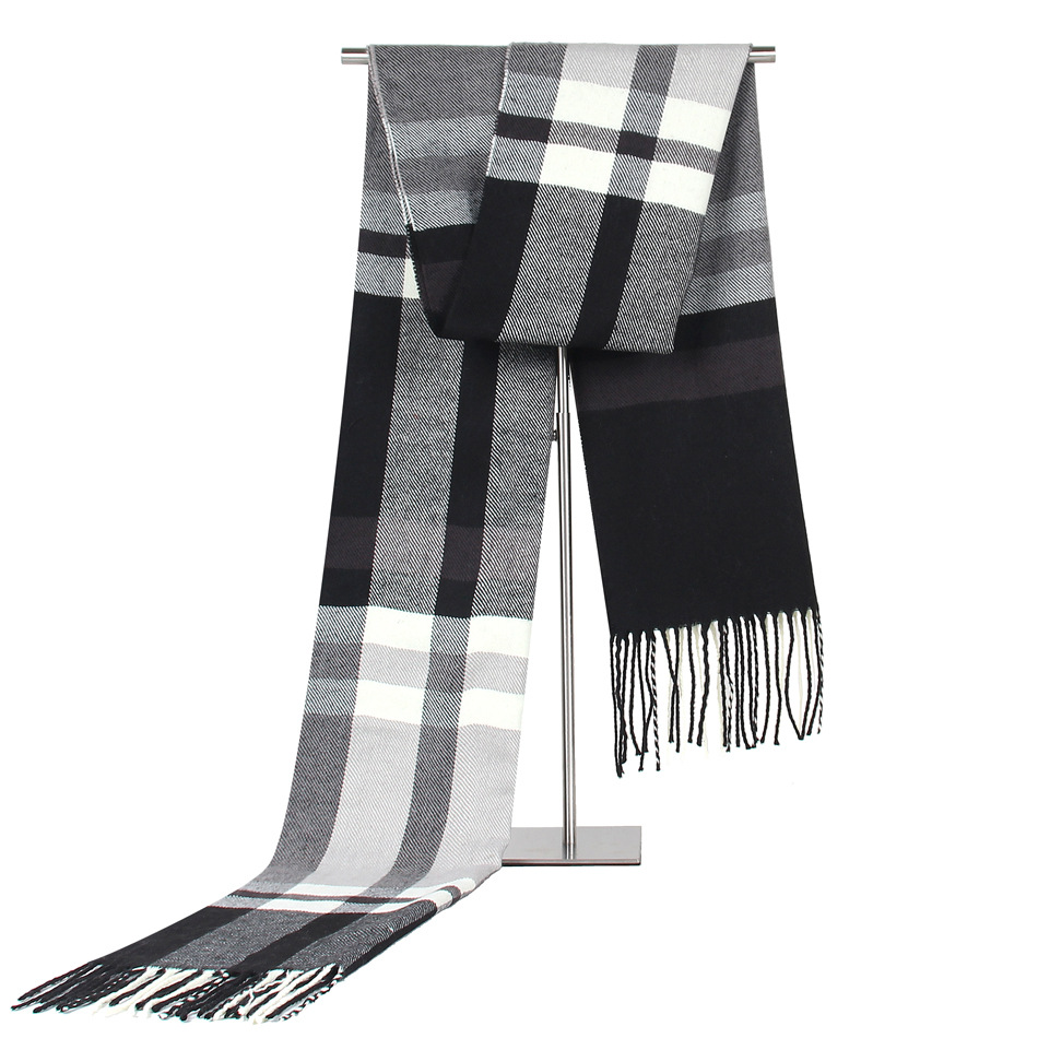 8c1cd6ba597463d6b24916fe6dd04111-1.png Men's Houndstooth Faux Cashmere Scarf 3 Colors - Image 1